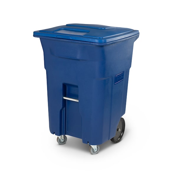 Toter 96 Gal. Blue Trash Can with Lid and Wheels (2 caster 2 standard) ACC96 - main